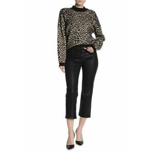 Joe's Jeans Sz 31 The Callie High Rise Bootcut Crop Pants Black Stretch